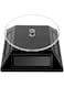 eWINNER Solar Powered 360 Degrees Rotating Turntable Watch Phone Jewelry LED Light Display Stand Solar Powered Rotating Stand for store office Jewelry Display Stand (black)