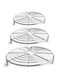 KITCHENATICS Round Cooling Racks for Cooking &amp; Baking, Stainless Steel Steamer Rack, Canning Rack, Cake Cooling Rack - Circle Wire Cooling Rack for Air Fryer, Instapot, Cake Pans - 3PC 7.5", 9", 10.5