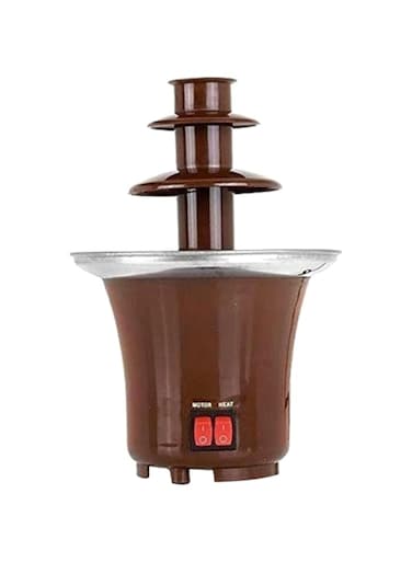 Dubai Gallery 3 Tier Mini Chocolate Fountain B07Ndnnx9G Brown/Silver