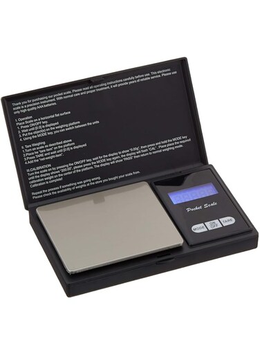 XDFEWFJH Digital Pocket Scale 500g by 0.01g Grammes for Jewellery Scale, Black