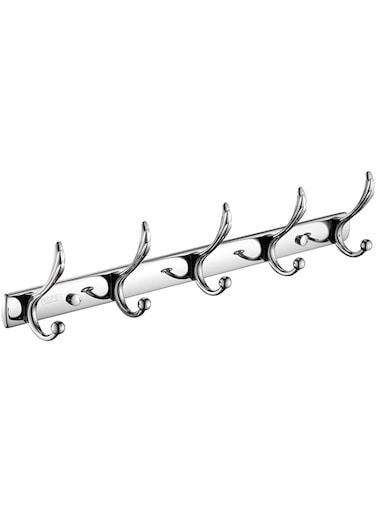 BRIMIX Wall Mount Coat Hooks Heavy Duty Stainless Steel Hooks for Hanging Towel Hat Robe Cloth Organizer for Bathroom Kitchen Living Room Bedroom Door Hook (5 Hooks)