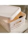 Home Canna Stackable Storage Box with Lid 11L 36.2Xx27.2x14.5cm -White