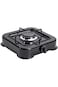 Portable Single Burner Gas Stove, Compact Camping Cooker with Lid, Black