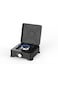Portable Single Burner Gas Stove, Compact Camping Cooker with Lid, Black