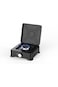 Portable Single Burner Gas Stove, Compact Camping Cooker with Lid, Black