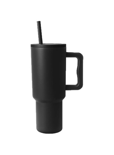 Joyzzz Simple Modern 40 oz Tumbler, Stainless Steel Thermos Cup with Handle and Straw Lid, Vacuum Insulated Coffee Mug Stainless Steel Travel Mug for Reusable Straws Tips Lids