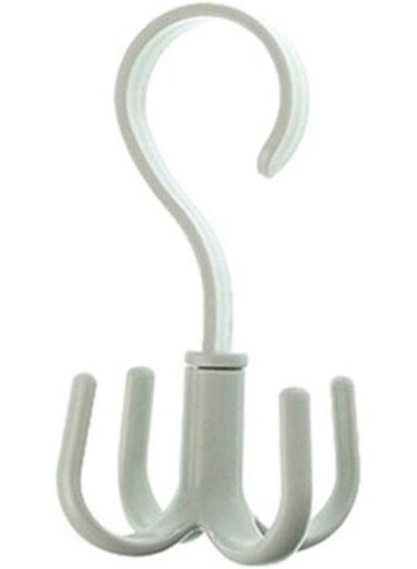 Creative Rotating Four-claw Hook Multifunctional Wardrobe Bag Storage Hook Nail-free Plastic Tie Hanger