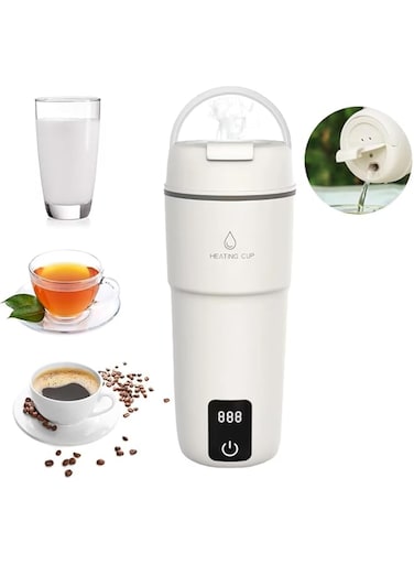 Angju Electric Travel Kettle, Portable Water Boiler with Temperature Control and LCD Display, Auto Shut-Off and Boil Dry Protection with Keep Warm Function, PBA free, 400ml Stainless Steel Kettle