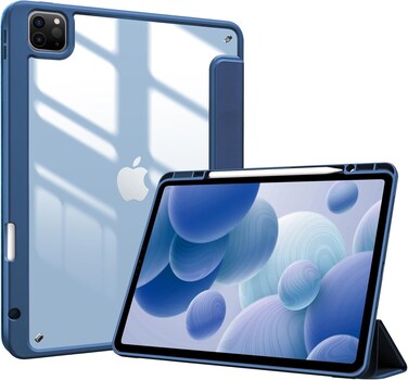 حافظة TIGO من نوع Folio لجهاز iPad Pro 12.9 من الجيل السادس / Air 13 (M2) 2024 باللون الأزرق الداكن