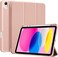 حافظة TIGO ثلاثية الطيات من مادة TPU لجهاز iPad 10.9 من الجيل العاشر باللون الوردي