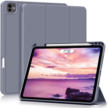 حافظة TIGO ثلاثية الطيات من مادة TPU للـ iPad Pro 12.9 من الجيل السادس / Air 13 (M2) 2024 باللون الأزرق الداكن