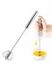 Stainless Steel Semi-Automatic Whisk - Easy Handheld Egg Beater for Cream, Mixing, and Stirring (Silver)