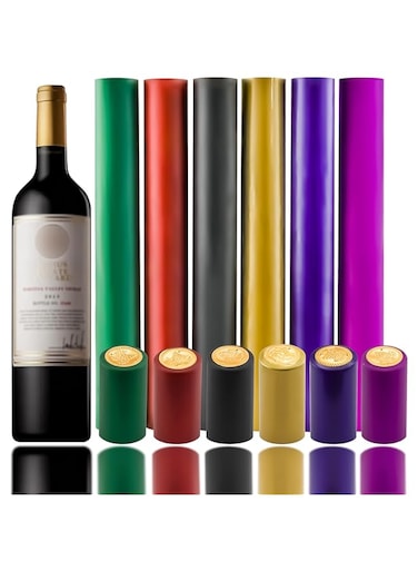 MotBach 240 Pcs Heat Shrink Caps, Wine Shrink Wrap Wine Bottle Shrink Caps Wine Bottle Tops for Wine Cellars And Home Use