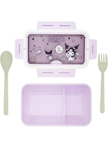 Cute Lunch Box, Stackable Bento Lunch Box Container, Japanese Lunch Box Leakproof Lunch Container, Work Lunch Portion Control Bento Boxes with Fork and Spoon