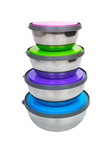 Tufexigo Stainless Steel Containers with Lids, Leakproof Stainless Steel Food Containers, Nesting Stainless Steel Snack Containers, Metal Lunch Container,Stainless Steel Lunch Box Containers