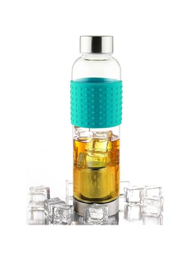 Asobu Glass Drinkware, 14 Oz., Teal, IT2GO