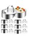 NALACAL Round Cake Ring Mold, Stainless Steel Dessert Mousse Molds with Pusher, Professional Pastry Baking Ring Mold Set of 8, Mini Cake Ring Mold 8 x 4 cm / 3.15 x 1.5 inches