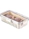 WESTCH Airtight Fruit Storage Containers for Fridge with Lids &amp; Handle, Stackable Vegetable Strainer Box High-Capacity,Refrigerator Organizer Box (1 Drain Basket in One Box - Low Size)