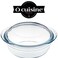 Ocuisine 1.6L Round Casserole with Glass Lid - Borosilicate Glass, Oven Safe, Scratch &amp; Stain Resistant
