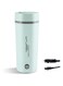 WTJMOV 12V Car Electric Travel Kettle, Portable Electric Tea Coffee Kettle for 12V Car, Water Boiler &amp; Heater Automatic Shut-Off (Light Green)