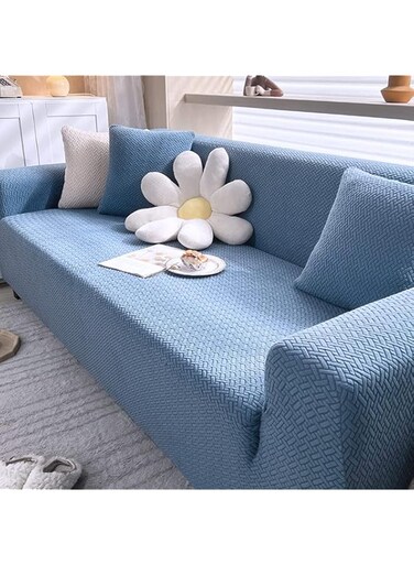 TEX-RO Sofa Cover 1 Seater Elastic Sofa Cover for Couch Sofa Covers Perfect 1 Seater Sofa Cover Stretchable Sofa Slipcover (1 Seater Sofa Cover, Sky)