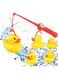Vaktop Duck Fishing, Pack of 5 Fishing Game Bath with 1 Fishing, Angel Toy for Toddlers, Educational Toy, Girls Boys Duck Fishing Game Gift