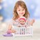 Baby Maziuna 8 Inches Doll In Crib Pink Set, Includes Removable Outfit, Toothbrush, Cup, Toothpaste, Washbasin, Press Sink For 4 Sounds &ndash; Early Roleplay Set For Toddlers Ages 2+