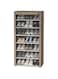ECVV 8 Tiers Shoe Storage Organizer with Dustproof Cover Multi-Tier Closet Cabinet Shelf Shoe Shelf Storage Organizer for Doorway, Corridor, Balcony, Living Room (Coffee)