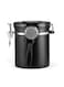 Coffee Canister Airtight Vacuum Stainless Steel Kitchen Food Storage Container with Date Tracker and Scoop for Beans Grounds Tea Flour Cereal Sugar (Black, 1.8L)