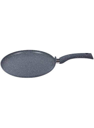 Wonder Chef Granite 28cm Non-Stick Dosa Tawa   Induction Bottom   Soft-Touch Handles   Virgin Aluminium   PFOA/Heavy Metals Free   3.5mm     Grey