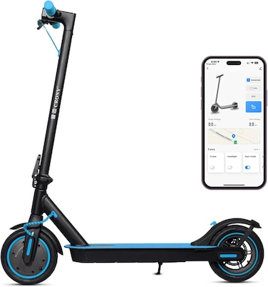 Crony M365 Foldable Electric Scooter, Lightweight Commuter Scooter For Adults Kids, 250W Motor, Smart App Control, 25-45Km/H Max Speed, 10-25Km Range, Blue