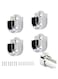 Stainless Steel Closet Pole Sockets, Closet Rod End Supports, Heavy Duty Stainless Steel Closet Rod Brackets, Flange Set Rod Holder with Screws for Easy Installation and Quick Removal (4 Pack, 25mm)