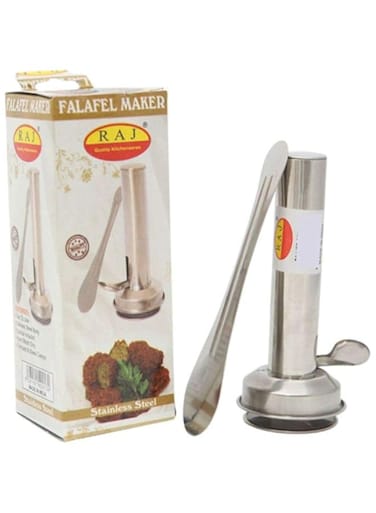 Raj Falafel Maker Set, Silver, 13 Cm, Stainless Steel, FM0001, Non-Stick Falafel Maker Tool , Meatballs , Medu Vada , Wada Maker , Doughnut Maker