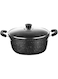 Hemoton Kitchen Stockpot Non-stick Lidded Iron Soup Pot for Cooking Soup and Pasta Versatile Cookware Mirror Polished Interior for Easy Cleaning