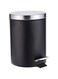 Harmony stainless steel 5 liter pedal bin, black, 22.2 x 21.6 x 29.0 cm