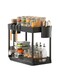 SKIES Double Layer Storage Rack, Multifunctional Kitchen &amp; Bathroom Organizer with Hooks for Home, Office &amp; Dormitory