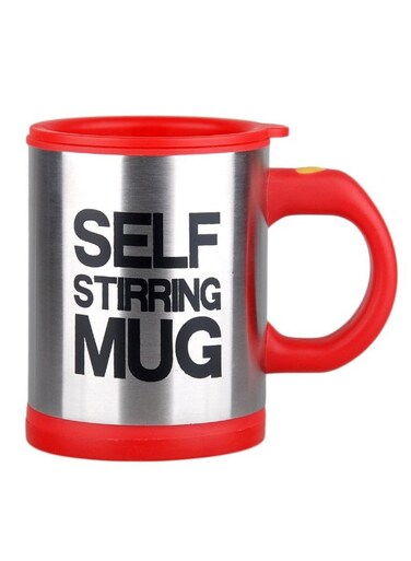 Stirring Coffee Mug Red/Silver
