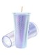 Reusable Studded Coffee Mug Water Cup With Leak Proof Lid And Straw Perfect For Iced Coffee Water Slush Smoothies Changing Design Insulated Straw Cup