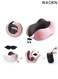 Travel Pillow 100% Memory Foam Pillow, Neck Pillow for Airplane, Neck &amp; Head Support Pillow for Sleeping Rest &amp; Car, Travel Pillows Kit with Storage Bag, Sleep Mask and Earplugs &iuml;&frac14;&circ;Pink&iuml;&frac14;&permil;