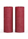 CANDWAX 3x8 Pillar Candle Set of 2 - Decorative Rustic Candles Unscented and No Drip Candles - Ideal as Wedding Candles or Large Candles for Home Interior - Bordeaux Candles