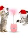 SUCITY Interactive Tumbler Cat Toys, Fun Physical Exercise Puzzle Kitten Toys, Tumbler Toy Funny Kitten Toys with Feather and Bell Cat Toys for Indoor.