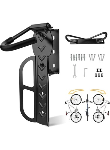 FC22 Swivel Bike Wall Mount - Vertical Bike Rack Garage - Bike Hangers for Garage - Bike Storage Garage - Bike Hanger for MTB, Road, eBike - Bike Hooks for Garage