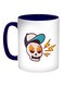 With A Cap Printed Coffee Mug Yellow/Blue/White