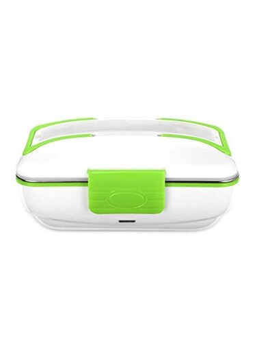 Stainless Steel Electric Heating Lunch Box Green/White/Silver 9.45x6.69x4inch