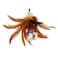 Feather Teaser with Natural Plush Tail and TPR Handle (Purple)