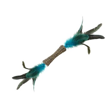 Catnip Johnny Sticks with Double Side Natural Feather
