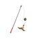 Feather Teaser with Natural Plush Tail and TPR Handle (Red)