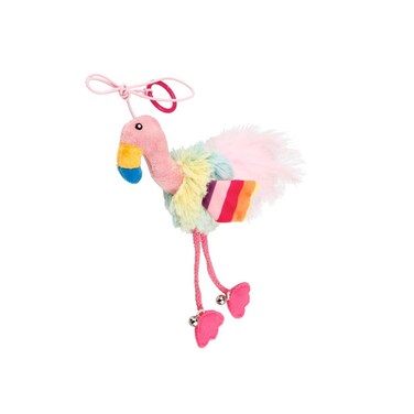 Finger ring bird Blue &amp; Pink with Crinkle Paper and Bell inside