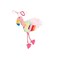 Finger ring bird Blue &amp; Pink with Crinkle Paper and Bell inside