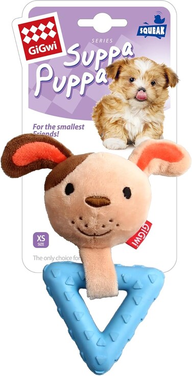 GiGwi Suppa Puppa Dog with Squeaker inside &ndash; Plush/TPR (Small)